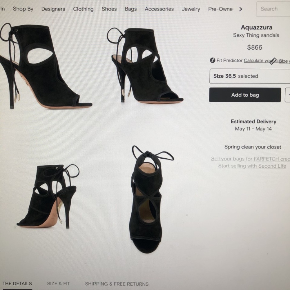Aquazzura Sexy Thing Suede  Sandals